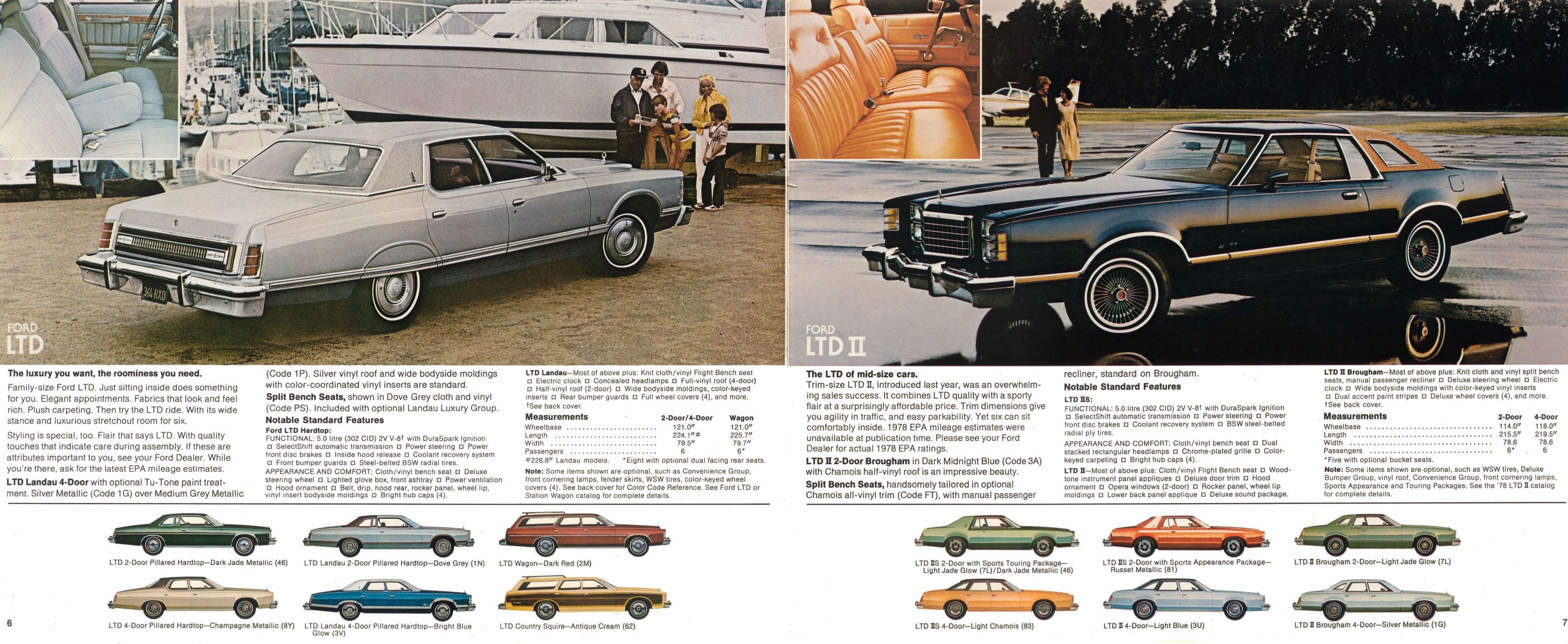 1978 Ford Model Lineup Foldout Page 5